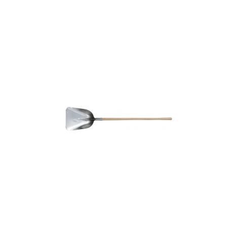 Schaufel aus verstärktem Aluminium, Klinge 370 x 420 mm, Gesamtlänge 1600 mm