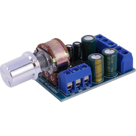 Amplificateur Audio Stéréo Mini 2 x 1W TDA2822 Module Puissance DC 5V 12V avec Contrôle Volume