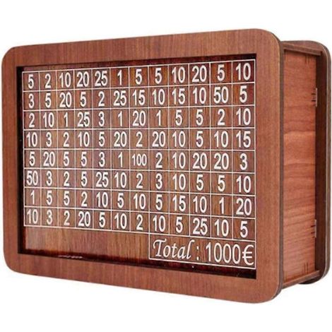 Tirelire pour enfant adulte, avec compteur, boîte à économies, 1000-- (1/5)
