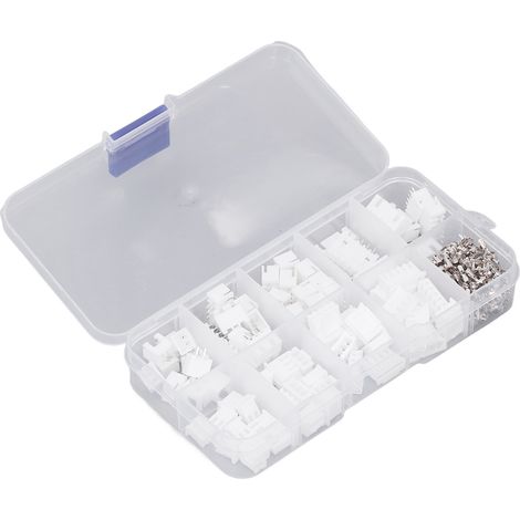 Kit Connecteurs JST 230 Pièces Coque Plastique Contacts Laiton 2P 3P 4P 5P XH2.54mm Boîtier Mâle Femelle (1/5)