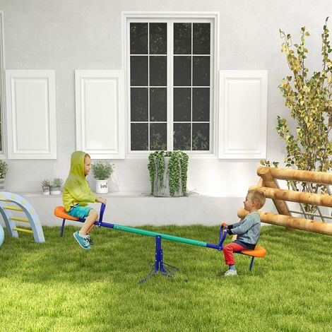 Design Oscillateur rotatif à 360° pour enfants avec barre avec tige absorbant les chocs à longueur réglable et base en acier multicolore (1/4)