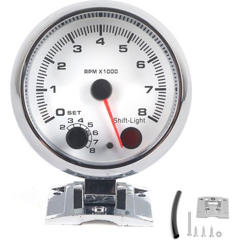 3,75-Zoll-Drehzahlmesser 0-8000 U/min mit 7 Hintergrundfarben für 4/6/8-Zylinder-12V-Benzinfahrzeuge.
