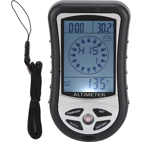 Thermomètre, boussole, altimètre et baromètre multifonctionnels portables pour le camping en plein air (1/5)