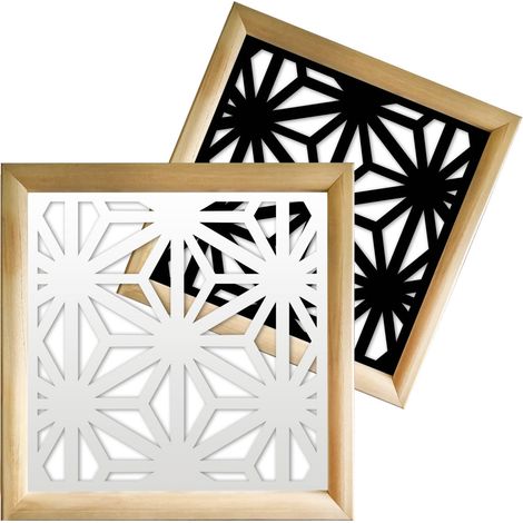 RADIANT - Moduli Decorativi in Legno e PVC - Misura: 48x48 cm - Colore: bianco (1/4)