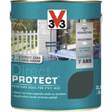 Peinture Glycéro Multi-matériaux V33 Direct Protect Anthracite 2,5 L (1/4)