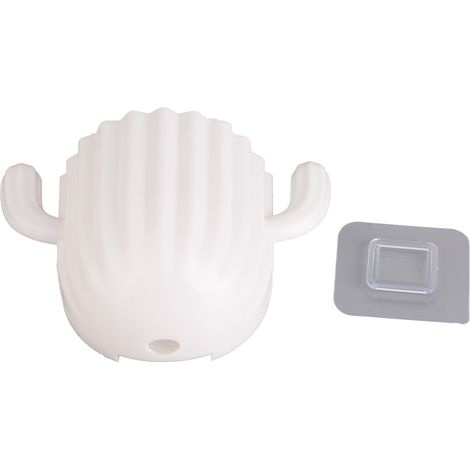 Boîte de Rangement Murale Sans Percer en Forme de Cactus pour Brosse à Dents et Dentifrice - Blanc Salle de Bain (1/5)
