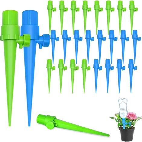 24 Pièces Goutte à goutte bouteille,Arrosage automatique pour plante,Arrosage goutte a goutte bouteille,Irrigation goutte à goutte bouteille pour jardin maison arrosage plante vacances (1/5)