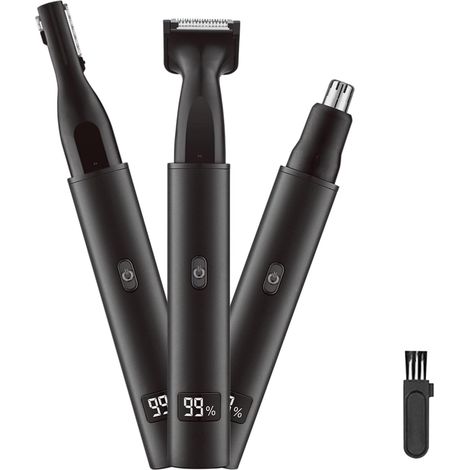 Tondeuse électrique rechargeable pour le nez et les oreilles, lame double tranchante, pour femmes et hommes, outil d'épilation du visage et des sourcils, moteur puissant, indolore, facile à nettoyer ( (1/5)