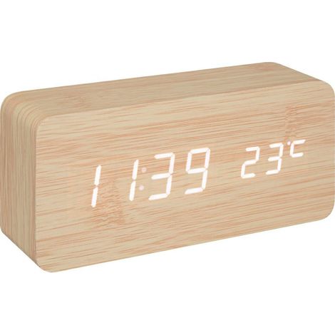 Gamiel UHR WECKER natur aus einer Platte, die Holz imitiert (1/3)