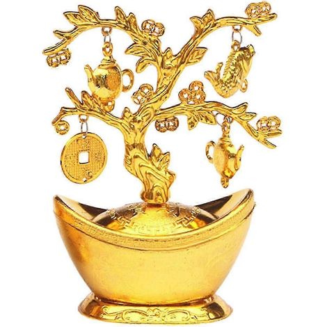 Sculpture de prospérité, figurine de richesse à poser au bureau, décoration pour le festival du printemps 2024, statuette créative avec bassin au trésor pour la chambre à coucher et la décoration inté (1/5)