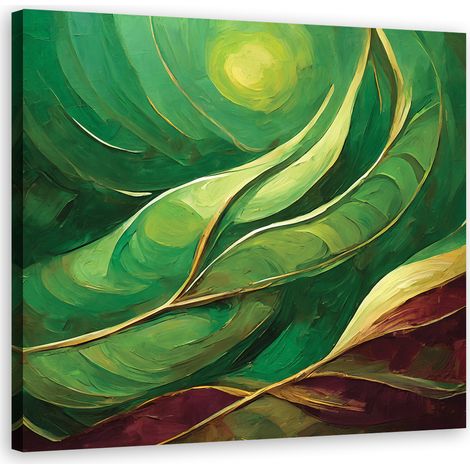 Tableau déco Vert Abstraction 50x50 (1/5)