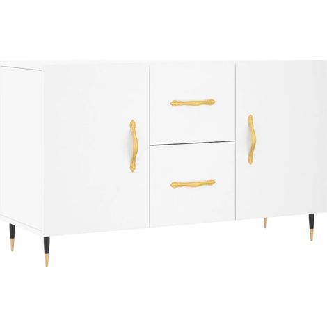 Weißes Buffet 100x36x60 cm aus Ingenieurholz