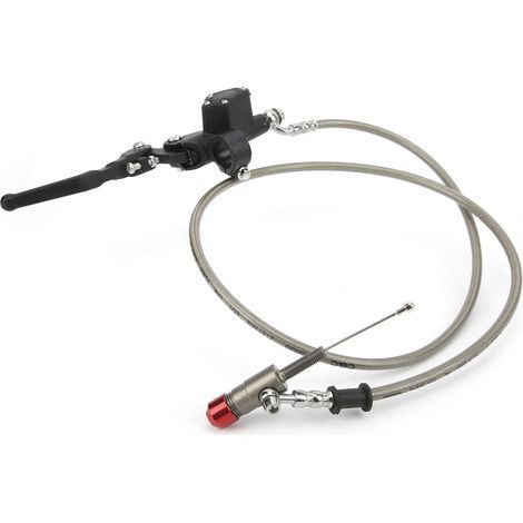 Maneta de embrague y freno hidráulica de 7/8 pulgadas con cable de 47,2 pulgadas para motocicletas y scooters todoterreno de 125 cc, 150 cc, 180 cc, 200 cc y 250 cc. (1/5)