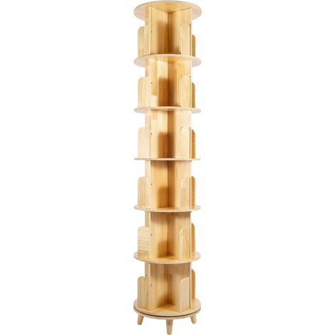 Estantería de 6 niveles para una organización que ahorra espacio, de madera. (1/2)