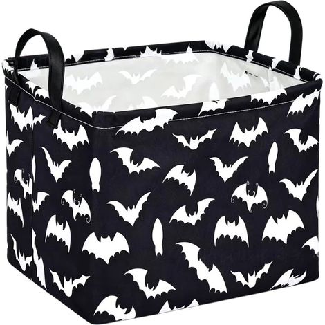 Panier de rangement fantôme d'Halloween, panier à linge pliable avec poignées, coffre à jouets pour chambre d'enfant, décoration intérieure 18-35 x 25 x 25 cm