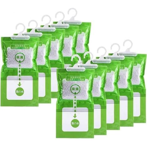 Déshumidificateur - TRAHOO - Lot de 10 sachets déshumidificateurs - Anti-moisissures - Absorbeur d'humidité pour armoire (1/4)