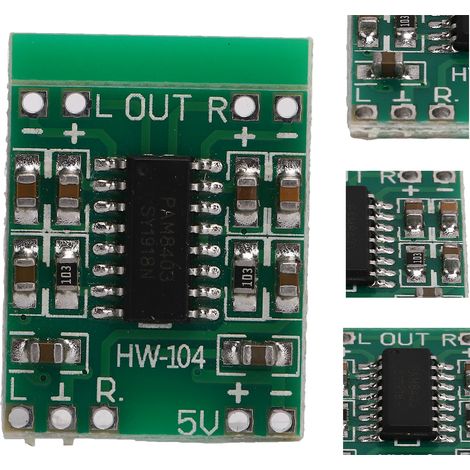 PAM8403 Module Amplificateur Numérique Micro 2x3W Classe D Alimenté par USB 2.5‑5V (1/5)