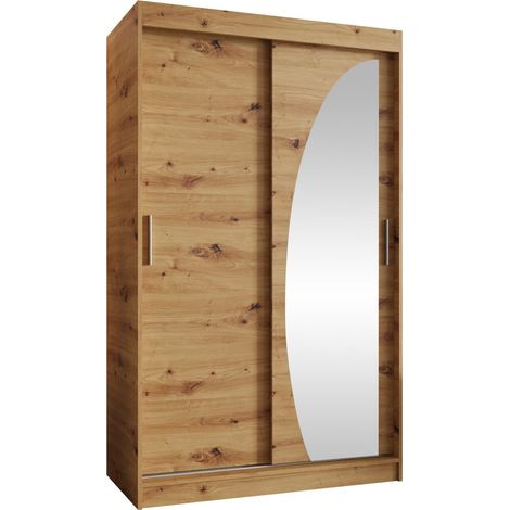Armario Hartford 501, Roble Artisan, 200x120x62cm, Puertas de armario: Correderas, Número de estantes: 0