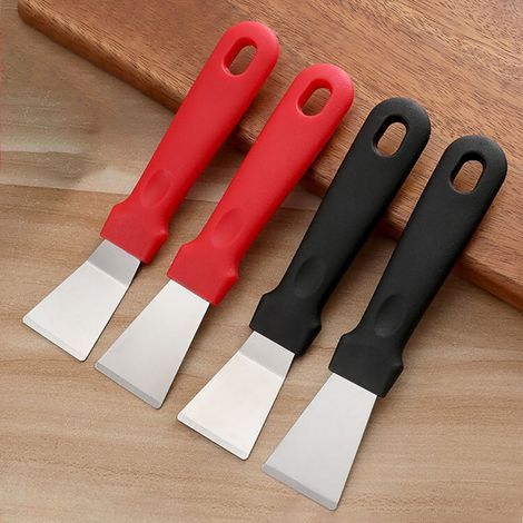 Cuchara de acero inoxidable para vapor de aceite, cuchara para limpiar grasa de cocina, cuchara para descongelar refrigerador, utensilio de descontaminación de cocina (1/5)
