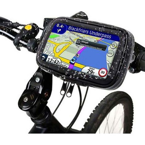 Sac étanche porte-téléphone pour guidon de moto et vélo avec passage écouteurs (1/5)