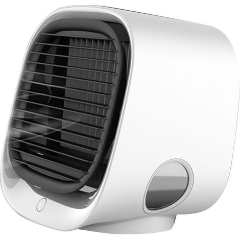 Ventilateur brumisateur portable mini rechargeable USB, ventilateur de bureau rafraîchissant avec brumisateur d'eau pour la maison et le bureau, blanc