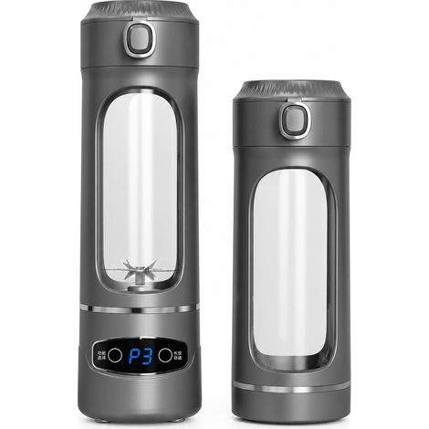 Blender Portable Électrique Rechargeable pour Jus et Glace Pilée, Gobelet de Voyage Gris (1/5)