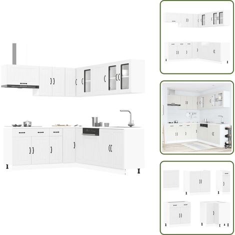 vidaXL Ensemble d'armoires de cuisine 11 pcs Lucca bois d'ingénierie (1/5)