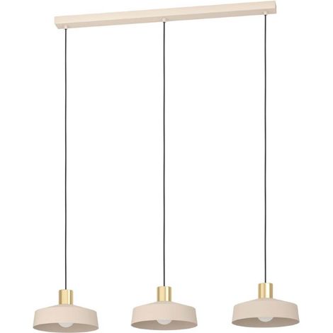 Lampe suspendue Valdiola 3 brun sable clair - 900431
