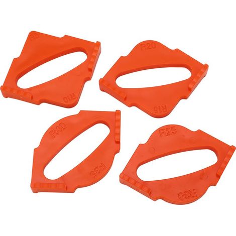 Lot de 4 gabarits pour défonceuse à coins ronds, gabarit de routage rapide pour bois (1/5)