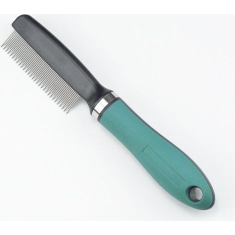 Peigne pour chat à dents longues et courtes vertes, 1 pièce Accessoires pour animaux de compagnie pour le toilettage des chats (1/5)