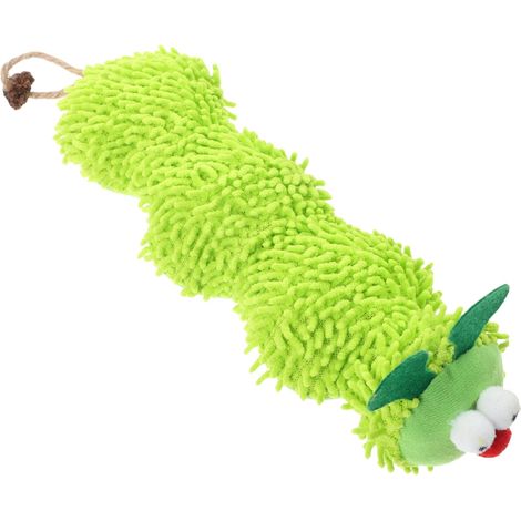 Jouet d'herbe à chat - Coussin à chenilles en peluche - Jouet interactif pour chats d'intérieur - Pour jouer à mâcher et à gratter - 24 x 8 x 7,50 cm - 1 pièce (1/5)