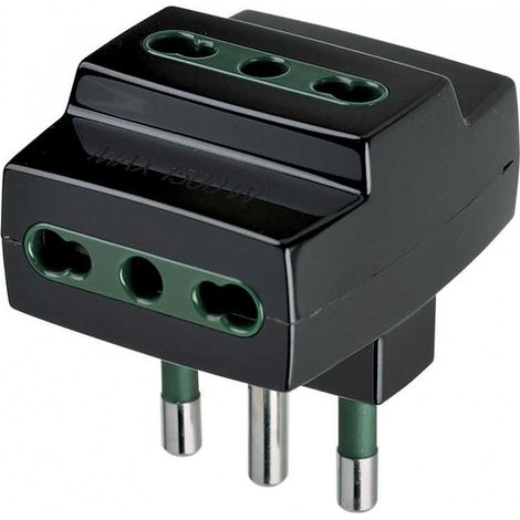 Adaptador múltiple Sicury S17+3P17/11 Negro