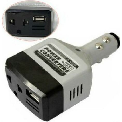 12V / 24V à 220v Adaptateur d'onduleur de puissance mobile de voiture USB Chargeur de convertisseur de puissance automatique de voiture utilisé pour tous les téléphones mobiles universels