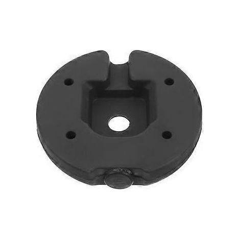 Pied de lampe de bureau rond en fer, lesté, support pour lampe de bureau (10,50 x 10,50 x 2,00 cm) (1/2)