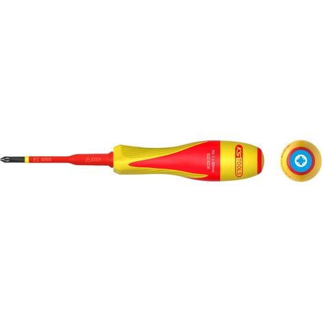 Tournevis POZIDRIV PZ1 - Bi-matière isolé 1000V - Pour borniers électriques (1/2)