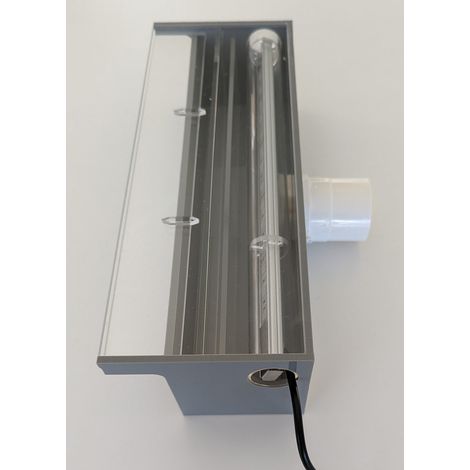 Lame d'eau pour piscine acrylique LED Largeur 30cm encastrée 3cm débord Entrée d'eau derrière Compatible traitement au sel chlore
