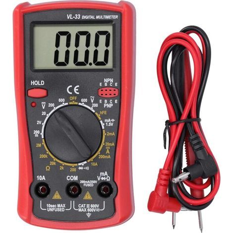 Pair CSPARKV (7×15×15cm)Multimètre numérique multimètre électronique testeur de tension et de courant LCD outil de mesure pince voltmètre Mini Multimètre Testeur pour atelier d'usine de laboratoire