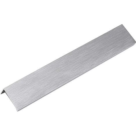 Tirador para muebles de cocina, tirador empotrado plateado, tirador de puerta oculto de aleación de aluminio, 2 piezas, distancia entre agujeros 224 mm (1/5)
