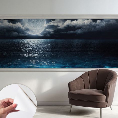 Fotomurale adesivo stickers - per camera da letto - per corridoio - decorazione casa moderna Mare notturno 250x104 cm (1/5)