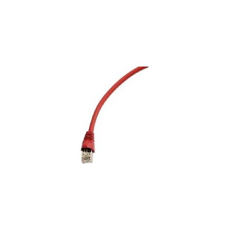 Telegärtner 100008828 RJ45 Patchkabel CAT 6a S/FTP 7.5 m Rot Flammwidrig, mit Knickschutztülle 1 St. (1/2)