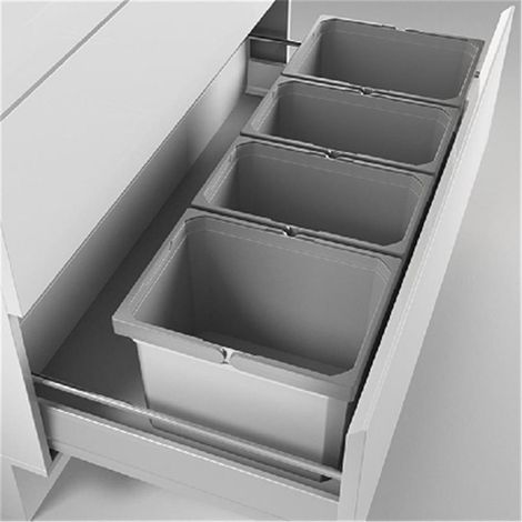 Naber Cox® Box 275 K/1000-4, Abfallsammler für vorhandene Auszüge, mit Biodeckel (1/3)