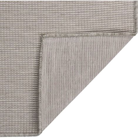 Tapis à tissage plat d'extérieur 140x200 cm gris clair CFW14091 (1/5)