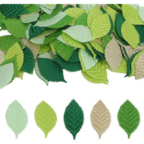 200 Pièces Feuilles Artificielles Vertes Petites, Feuilles Artificielles Déco Simulation Feuilles Vertes Fausses Feuilles Artisanales Masse de Feuilles Vertes Pour Décoration Guirlande Mariage (1/5)