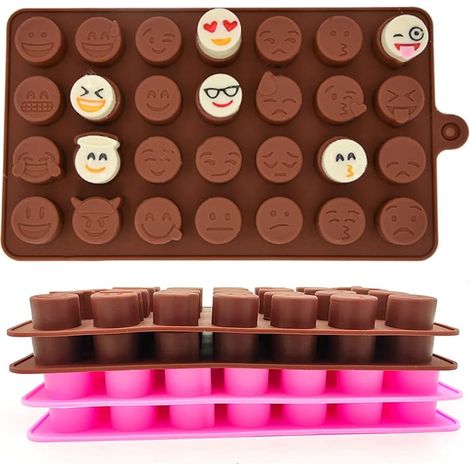 Moule à chocolat en silicone pour des créations gourmandes, moules profonds pour biscuits au chocolat, bonbons durs, chewing-gums, fudge, glaçons, gâteaux pour bébé.