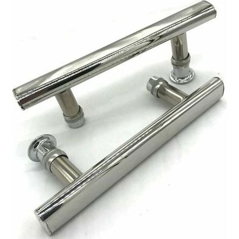 2x Poignée de porte de douche Chromé entraxe 145 mm (1/3)