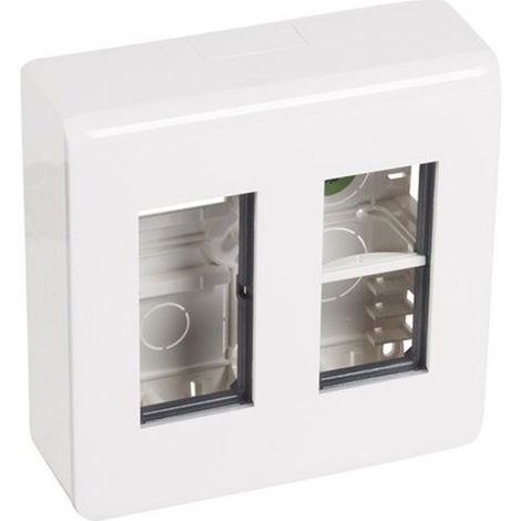 LEGRAND 078882L Caja de puesto de trabajo en superficie Mosaic para 2x4 módulos, blanco