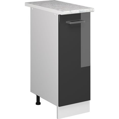 Armadio cucina dispensa alto R-Line, Antracite lucido, 30 cm , PL Marmo, Vicco
