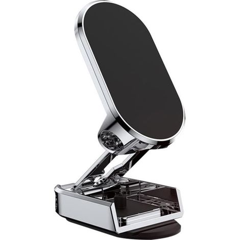 1 Support téléphone, magnétique, pliable 360°, base adhésive, universel, voiture bureau (1/4)
