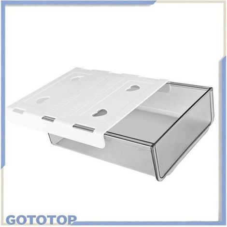 Sous le tiroir du bureau Tiroir auto-adhésif sous le bureau, gain de place, boîte de rangement sous le meuble boite Gris (1/4)
