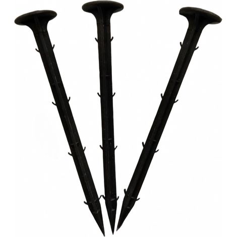 Piquet de fixation en plastique noir 10 pc modèle 3